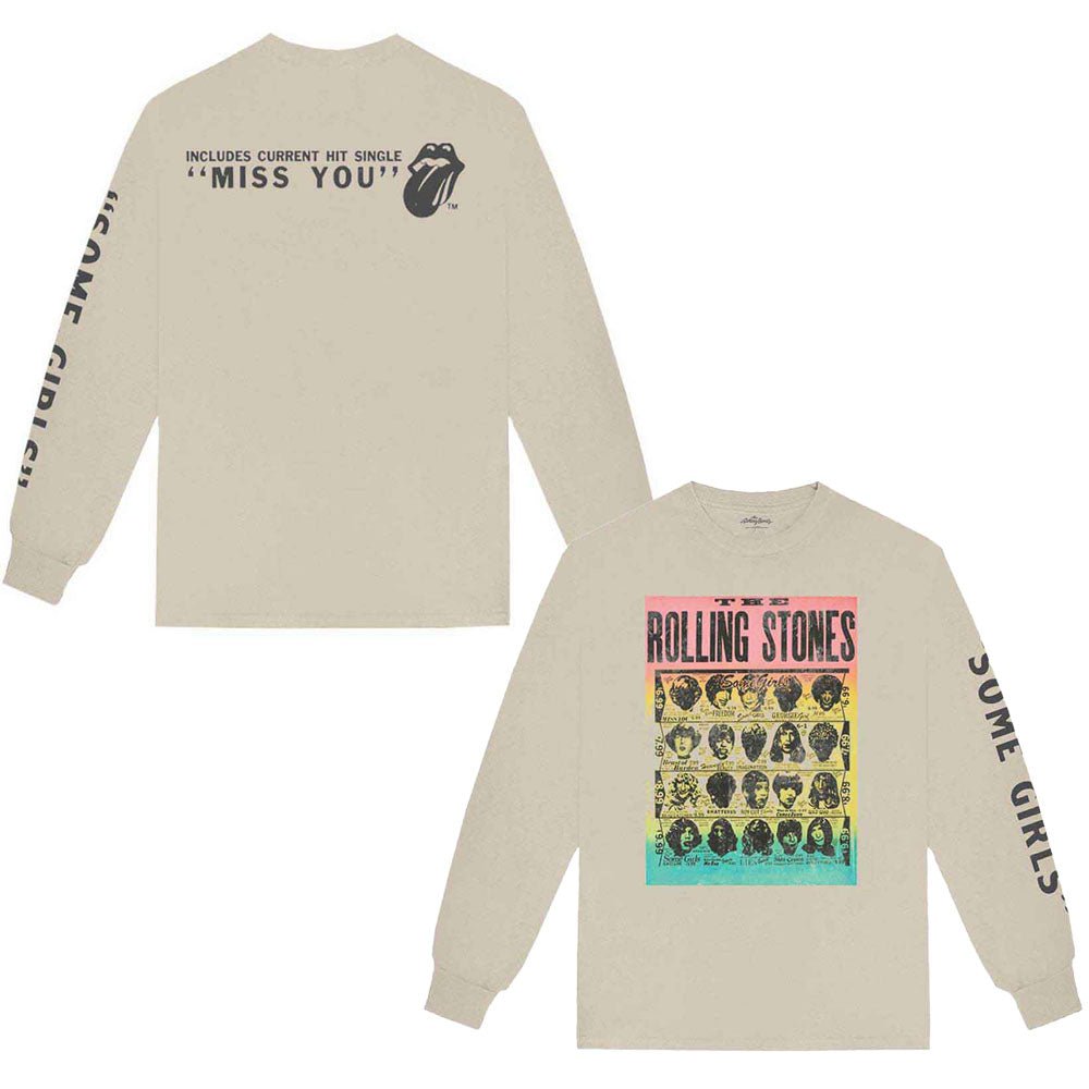ROLLING STONES ローリングストーンズ (来日 35周年 記念 ) - Some Girls / バックプリントあり / 長袖 / アームプリントあり / Tシャツ / メンズ - PGS